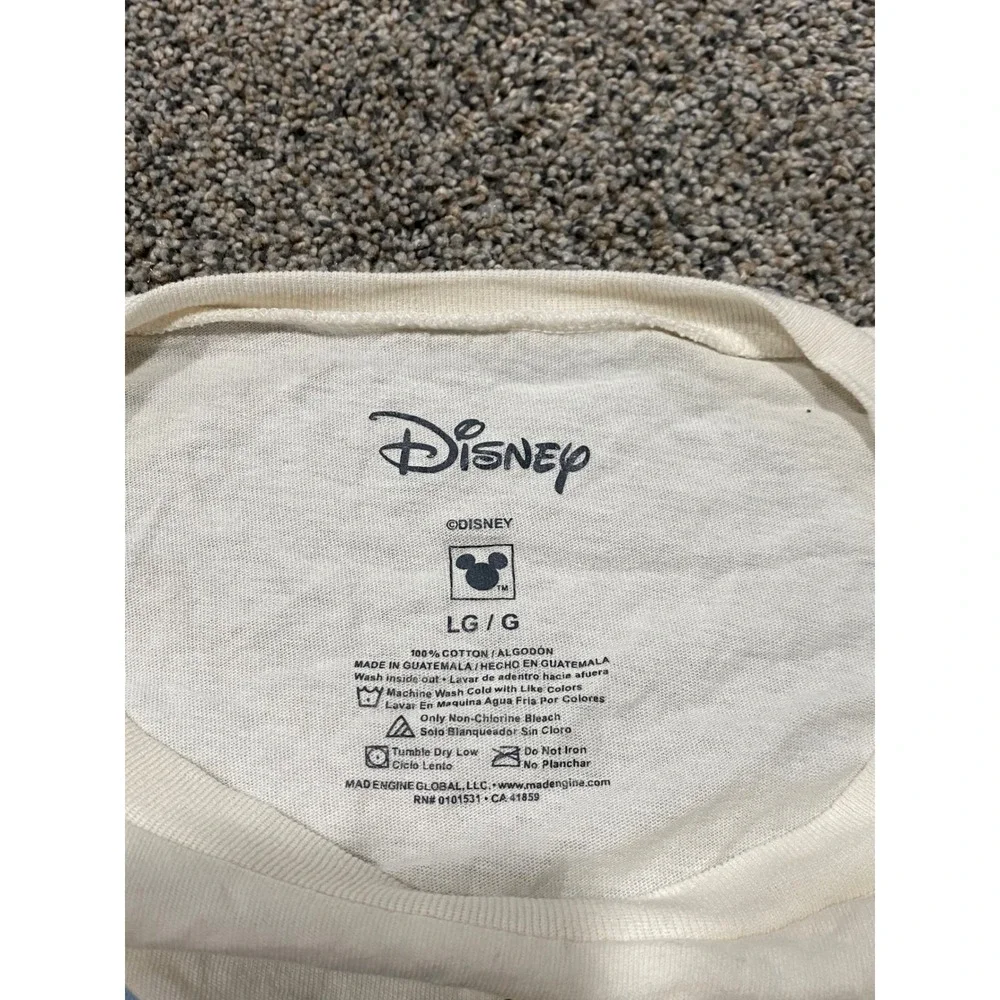 Disney Lizzie McGuire T-Shirt Womens LG Cream Excellent Y2K Cartoon Graphic Tee